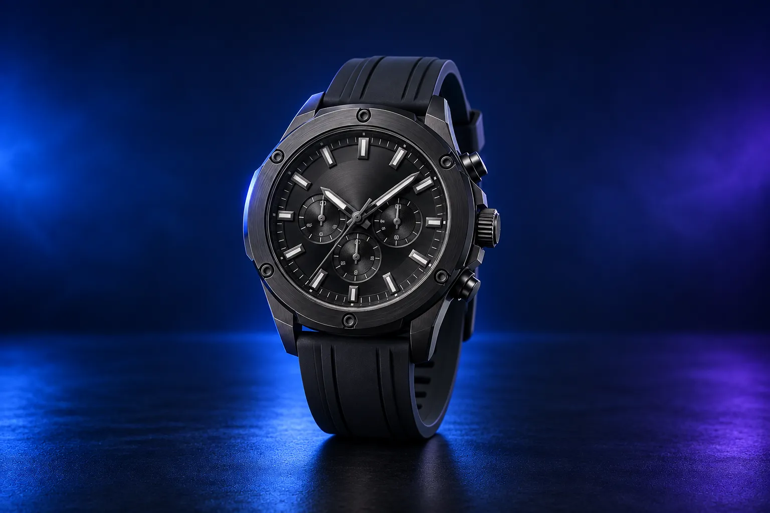 Чёрные мужские часы NOVA Black Steel